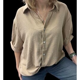 Сорочка жіноча літня 26120 d.beige р.48-52 "Elena&Vika" недорого оптом від прямого постачальника