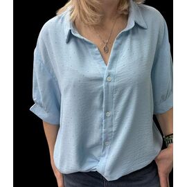 Сорочка жіноча літня 26120 l.blue р.48-52 "Elena&Vika" недорого оптом від прямого постачальника