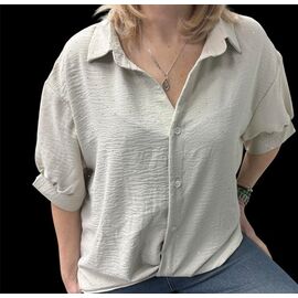 Сорочка жіноча літня 26120 l.grey р.48-52 "Elena&Vika" недорого оптом від прямого постачальника