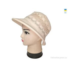 Панама жіноча Літо 0706 бежевий (4 шт. р.сітка56-60) "Mabi" недорого оптом від прямого постачальника