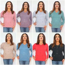 Светр жіночий 2389 mix р.50-54 "ITALIA" недорого оптом від прямого постачальника