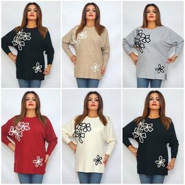 Светр жіночий 2384 mix р.54-56 "ITALIA" недорого оптом від прямого постачальника