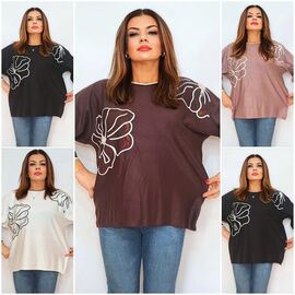 Светр жіночий 2382 mix р.52-58 "ITALIA" недорого оптом від прямого постачальника