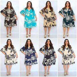 Сукня літня жіноча 2360 mix р.50-54 "ITALIA" недорого оптом від прямого постачальника