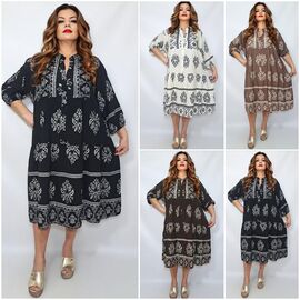 Сукня літня жіноча 2358 mix р.52-56 "ITALIA" недорого оптом від прямого постачальника