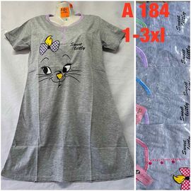 Нічня жіноча A184 mix р.44-48 "SHELLY" недорого оптом від прямого постачальника