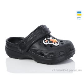 Фотография Кроксы детские летние Лето H-3 чорний (6 пар р.24-29) "Lot Shoes" недорого оптом от прямого поставщика