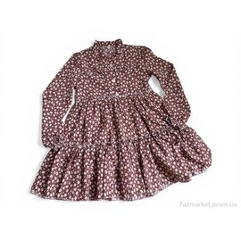 Фотография Платье детское Весна/осень 011-3 coffee (5 шт. р.сетка 128-152) "Steysi" недорого оптом от прямого поставщика