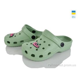 Фотография Кроксы детские летние Лето Cross 017 олива (6 пар р.30-35) "Vladimir" недорого оптом от прямого поставщика