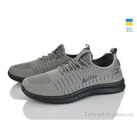 Фотография Кроссовки мужские модные Лето Гіпаніс М951 сірий (10 пар р.41-45) "Progress" недорого оптом от прямого поставщика