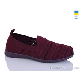 Сліпони жіночі тканинні Літо 6710 бордовий (10 пар р.36-40) "DeMur" недорого оптом від прямого постачальника