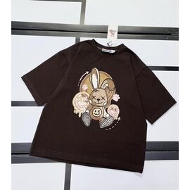 Фотография Футболка детская на девочку 520-23 brown р.128-158 "Kosmy" недорого оптом от прямого поставщика