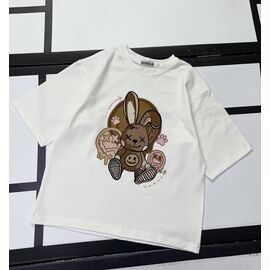 Фотография Футболка детская на девочку 520-39 white р.128-158 "Kosmy" недорого оптом от прямого поставщика