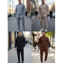 Костюм спортивний чоловічий S2724 grey р.46-54 "Shon" недорого оптом від прямого постачальника