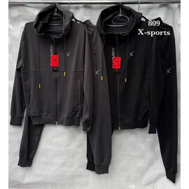 Костюм спортивний чоловічий S2768 black р.48-58 "Shon" недорого оптом від прямого постачальника