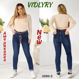 Джинси жіночі 2090-2 blue р.28-33 "Vidlyry" недорого оптом від прямого постачальника
