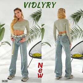 Джинси жіночі 3638 l.blue р.25-30 "Vidlyry" недорого оптом від прямого постачальника
