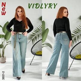 Джинси жіночі 3651-2 l.blue р.28-33 "Vidlyry" недорого оптом від прямого постачальника