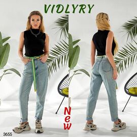 Джинси жіночі 3653-2 l.blue р.28-33 "Vidlyry" недорого оптом від прямого постачальника