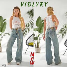 Джинси жіночі 3703 l.blue р.25-30 "Vidlyry" недорого оптом від прямого постачальника