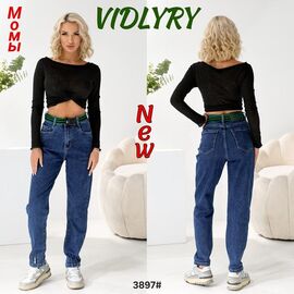 Джинси жіночі 3897 blue р.25-30 "Vidlyry" недорого оптом від прямого постачальника