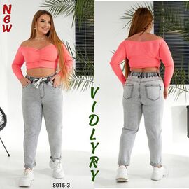 Джинси жіночі 8015-3 l.grey р.31-38 "Vidlyry" недорого оптом від прямого постачальника