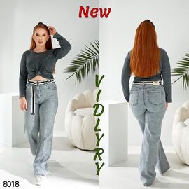 Джинси жіночі 8018-2 l.grey р.28-33 "Vidlyry" недорого оптом від прямого постачальника