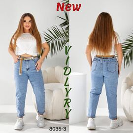 Джинси жіночі 8035-3 l.blue р.32-42 "Vidlyry" недорого оптом від прямого постачальника