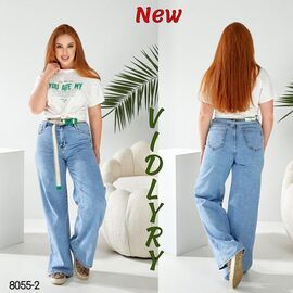 Джинси жіночі 8055-2 l.blue р.28-33 "Vidlyry" недорого оптом від прямого постачальника
