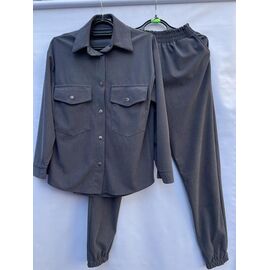 Костюм спортивний жіночий теплий S591 grey р.44-50 "Shoptime" недорого оптом від прямого постачальника