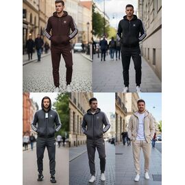 Фотография Костюм спортивный мужской DL720 black р.46-54 "Delviago" недорого оптом от прямого поставщика