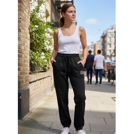 Штани спортивні жіночі DL729 black р.S-L "Delviago" недорого оптом від прямого постачальника