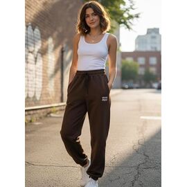 Штани спортивні жіночі DL730 brown р.S-L "Delviago" недорого оптом від прямого постачальника