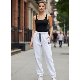Штани спортивні жіночі DL731 white р.S-L "Delviago" недорого оптом від прямого постачальника