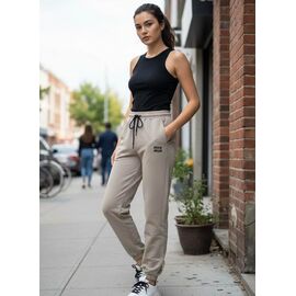 Штани спортивні жіночі DL733 beige р.S-L "Delviago" недорого оптом від прямого постачальника