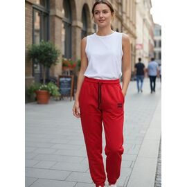 Штани спортивні жіночі DL736 red р.S-L "Delviago" недорого оптом від прямого постачальника