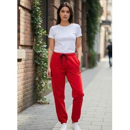 Штани спортивні жіночі DL738 red р.S-L "Delviago" недорого оптом від прямого постачальника