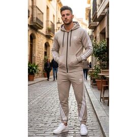 Костюм спортивний чоловічий DL747 beige р.46-54 "Delviago" недорого оптом від прямого постачальника