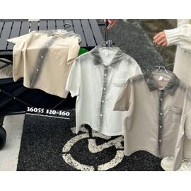 Фотография Рубашка детская лёгкая на мальчика 36055 white р.120-160 "Meloria" недорого оптом от прямого поставщика