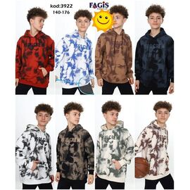 Худи дитячий на хлопчика 3922 black-grey р.10-14 "Meloria" недорого оптом від прямого постачальника