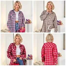 Сорочка жіноча 142 red р.44-54 "Deliv" недорого оптом від прямого постачальника