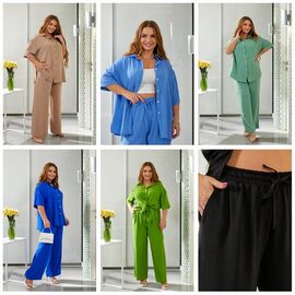 Костюм жіночий 601 blue р.48-58 "Deliv" недорого оптом від прямого постачальника