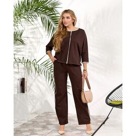 Костюм жіночий 6011 brown р.46-56 "Deliv" недорого оптом від прямого постачальника