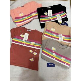 Фотография Футболка детская на девочку ZA2401 brown р.3-7 "Zayka" недорого оптом от прямого поставщика