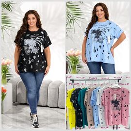 футболка жіноча LL597 mix р.58-60 "Lola" недорого оптом від прямого постачальника
