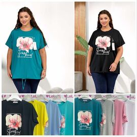 футболка жіноча LL599 mix р.58-60 "Lola" недорого оптом від прямого постачальника