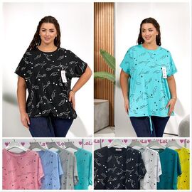 футболка жіноча LL600 mix р.58-60 "Lola" недорого оптом від прямого постачальника