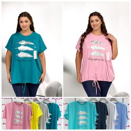 футболка жіноча LL601 mix р.58-60 "Lola" недорого оптом від прямого постачальника