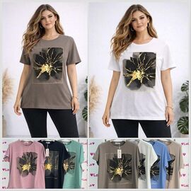 футболка жіноча LL604 mix р.56-58 "Lola" недорого оптом від прямого постачальника