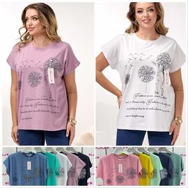 футболка жіноча LL608 mix р.50-52 "Lola" недорого оптом від прямого постачальника